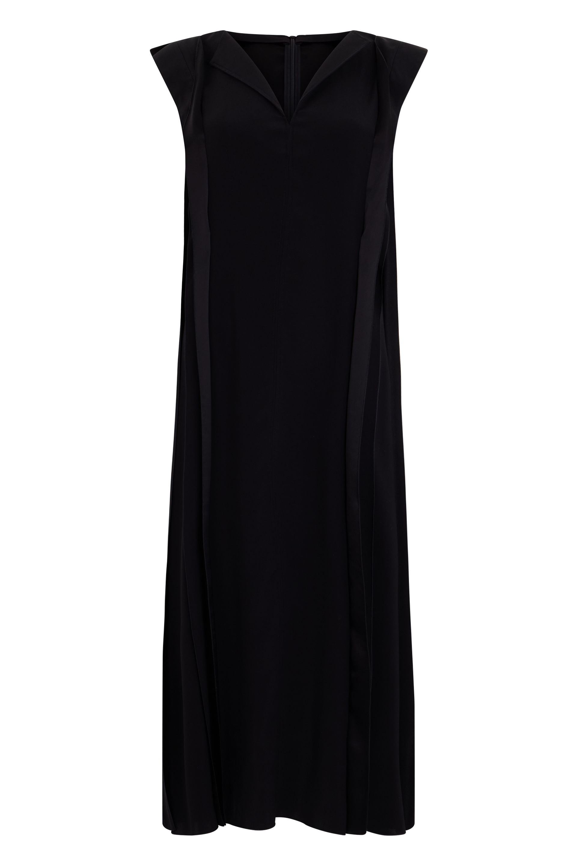 Long dress with V-neck