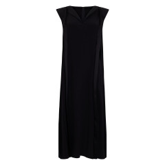 Long dress with V-neck