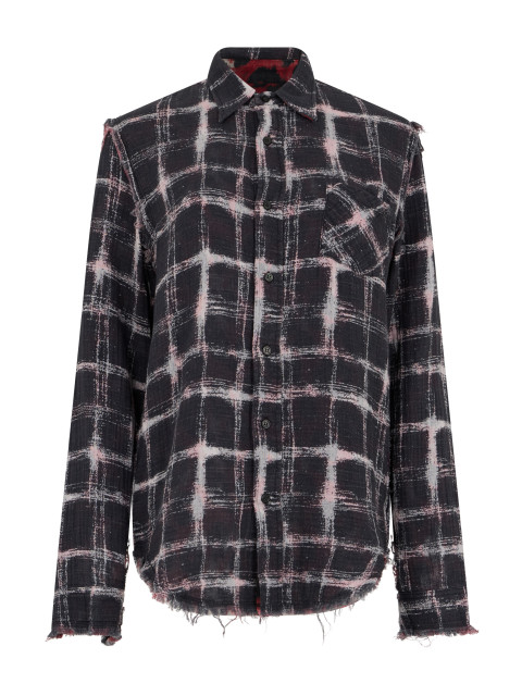 Frayed cotton shirt