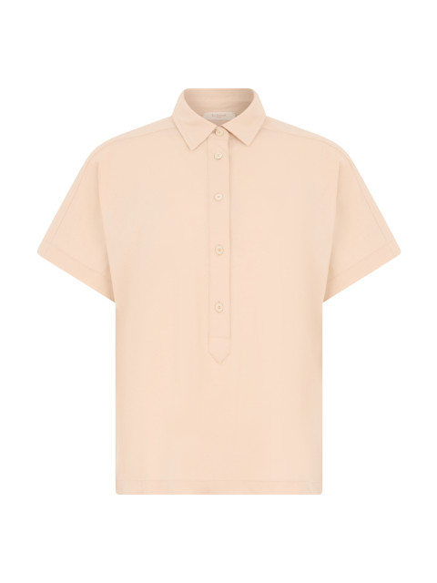 Cotton polo shirt with short sleeves