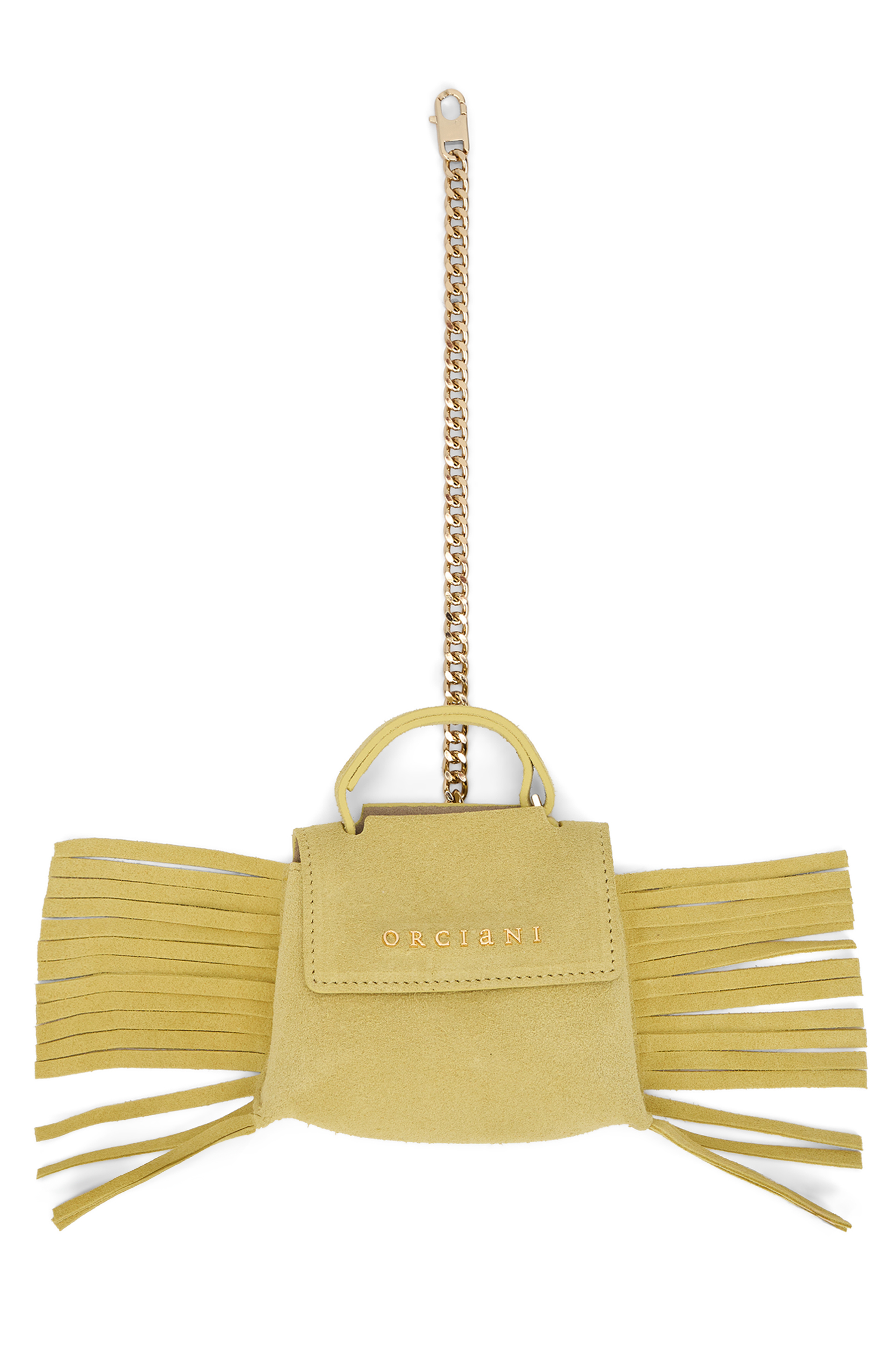 Charm Sveva in leather with fringes