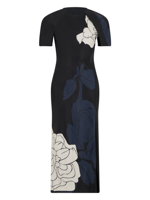 Midi dress with floral print