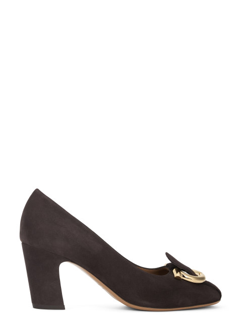 Décollété Gancini in suede