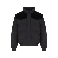 Down jacket with velvet yoke
