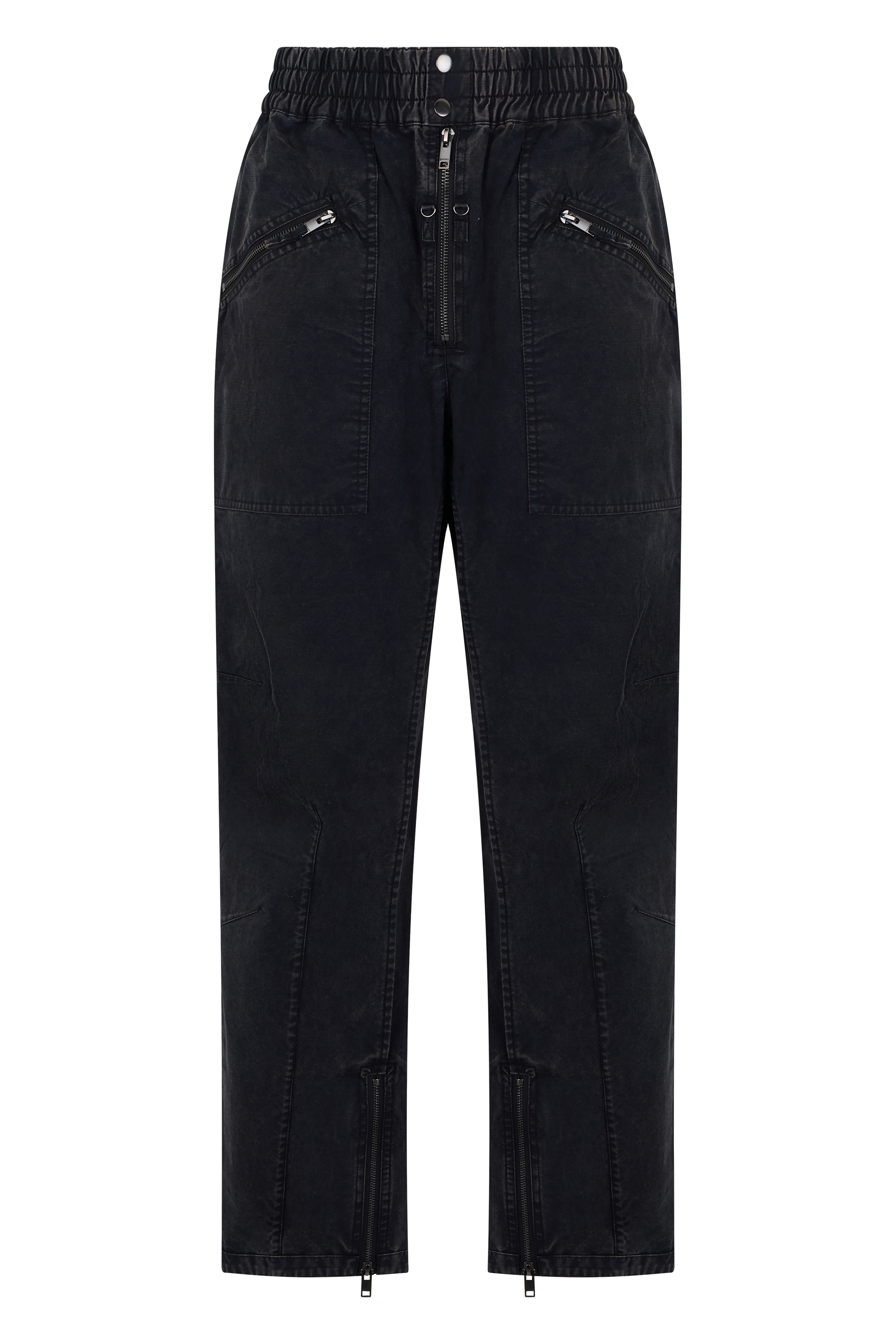 Sports pants with zipper