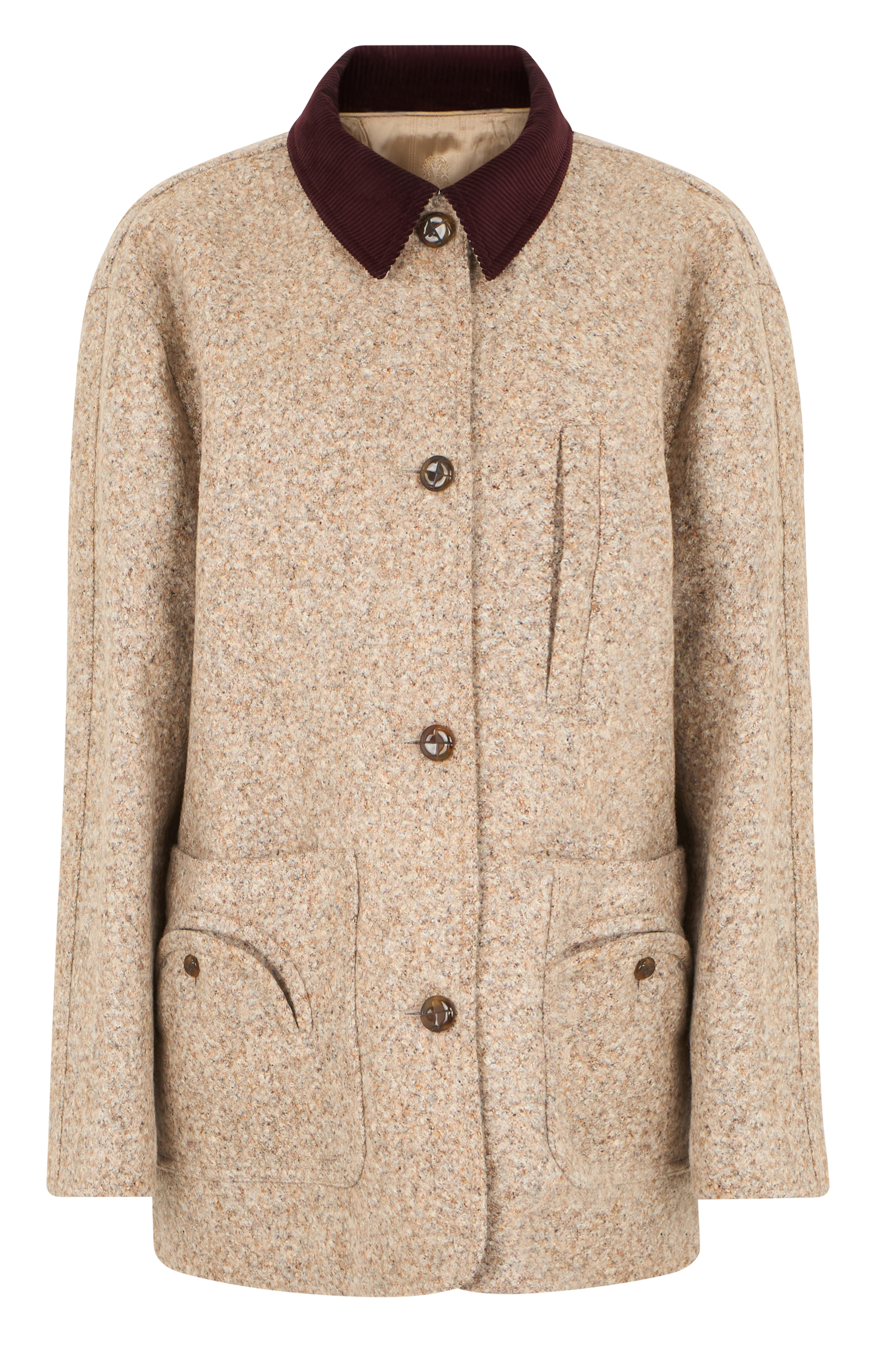 Jacket in alpaca and wool blend