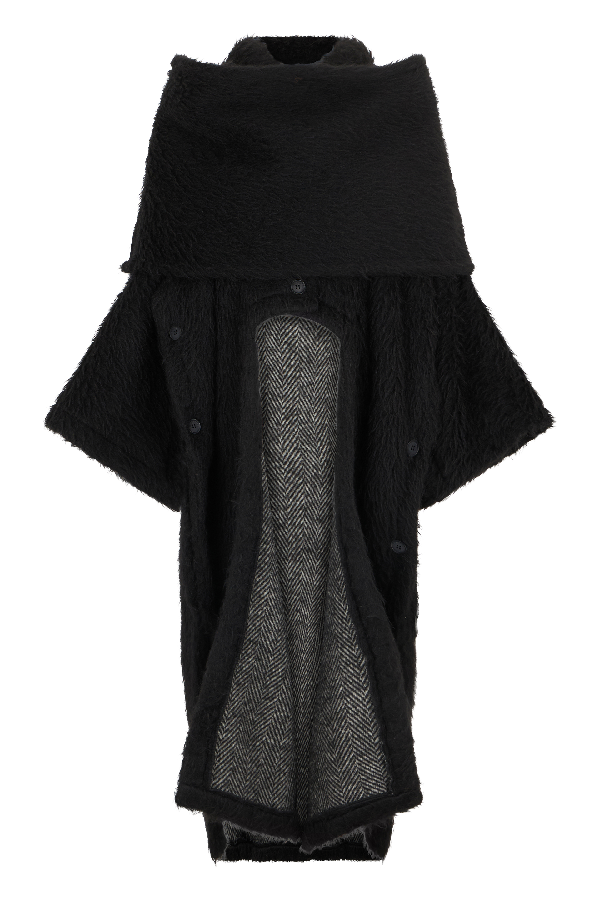 Coat in wool and alpaca
