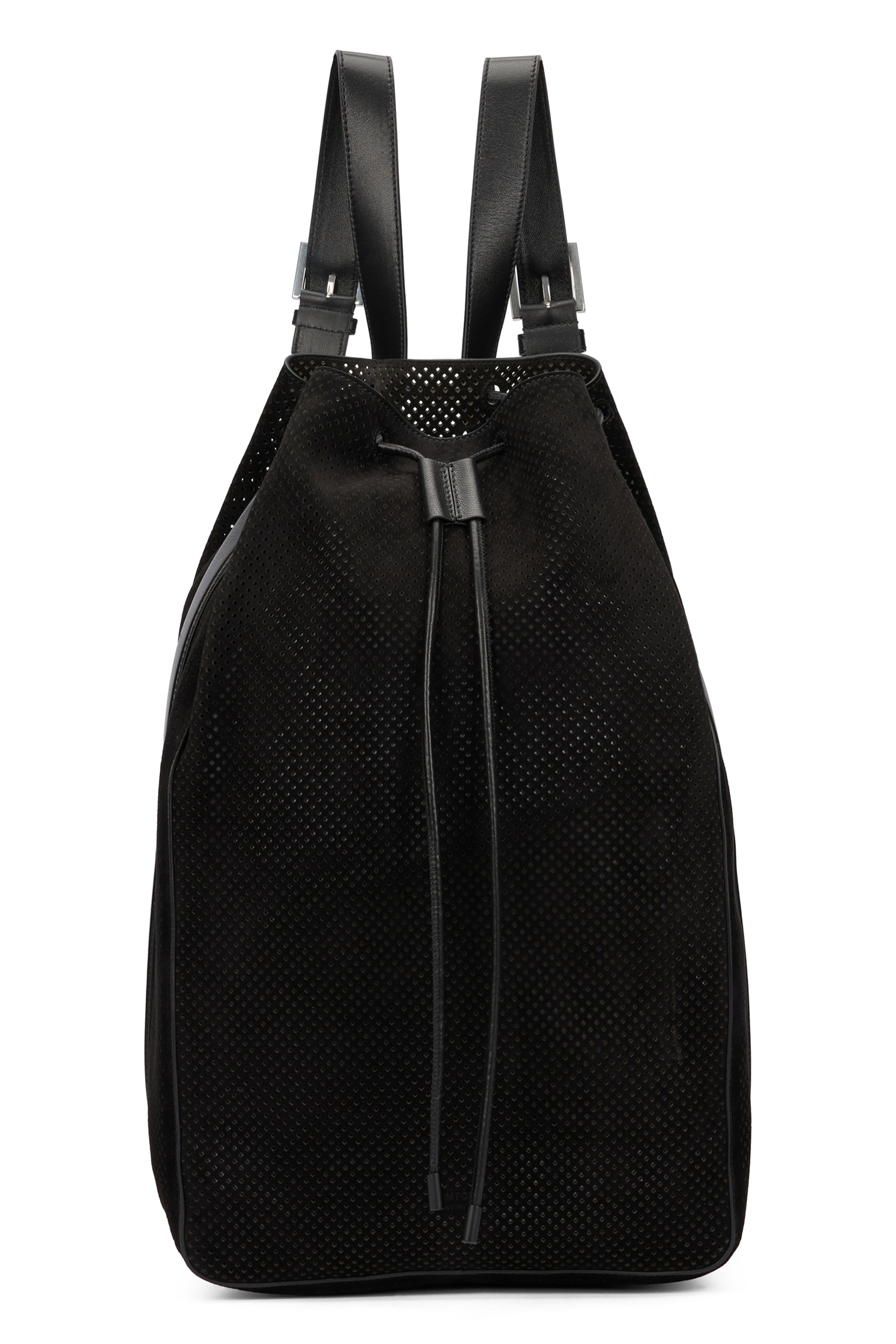 T-line backpack in perforated suede