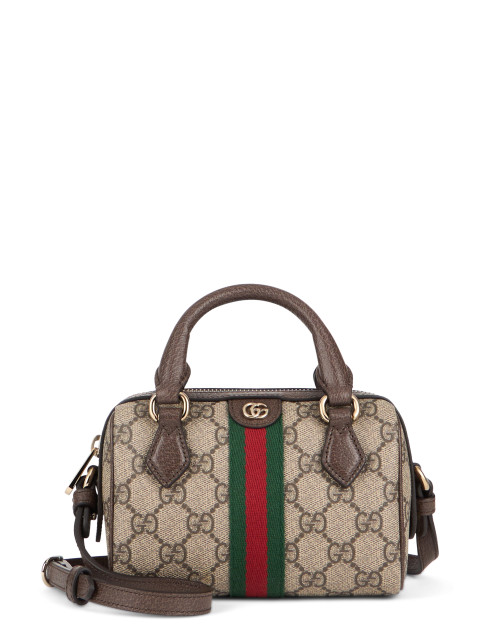 Ophidia mini handbag in printed canvas