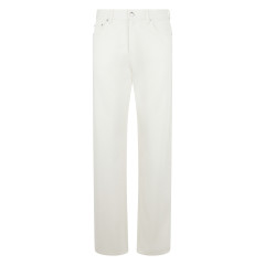 Cotton trousers with clips