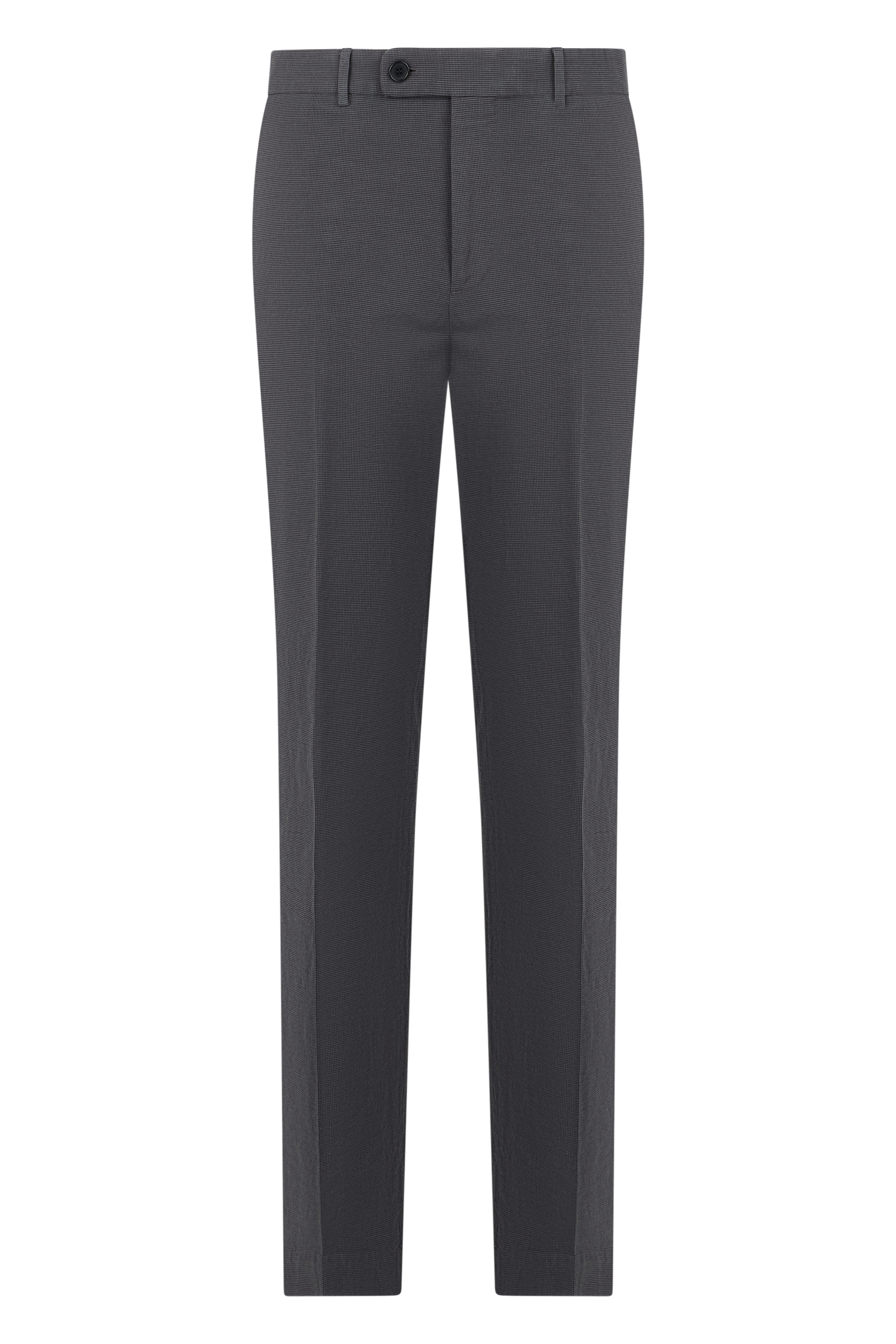 Slim fit cotton blend pants
