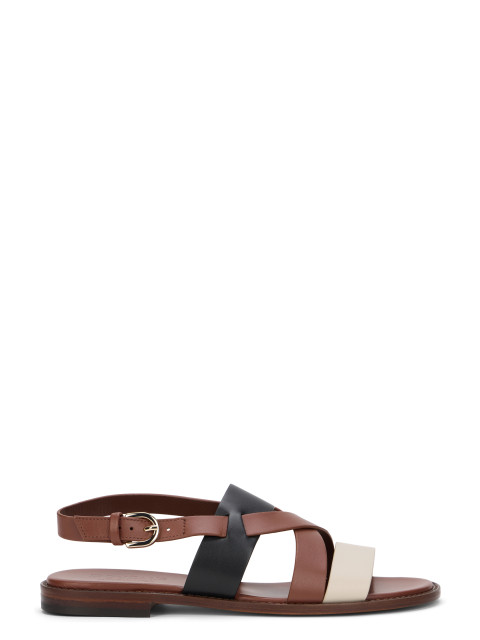 Low leather sandal