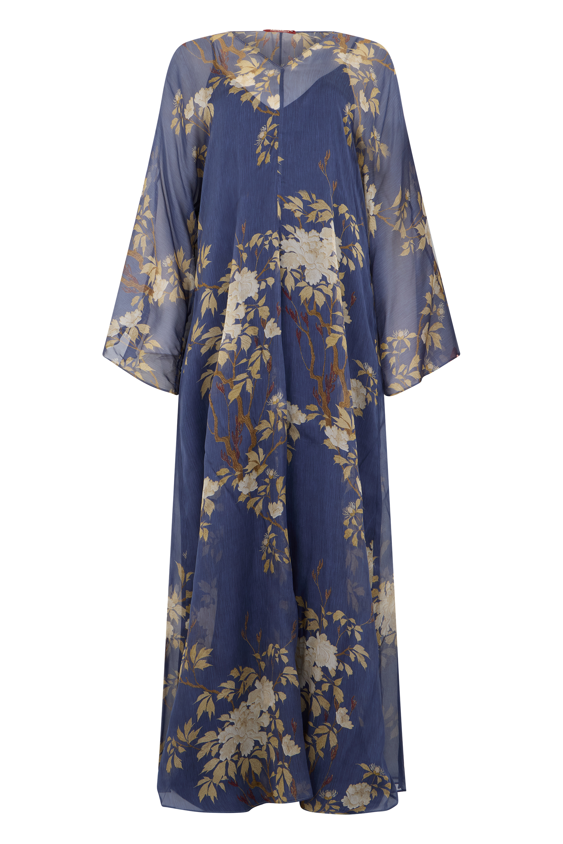 Maxi dress in floral silk