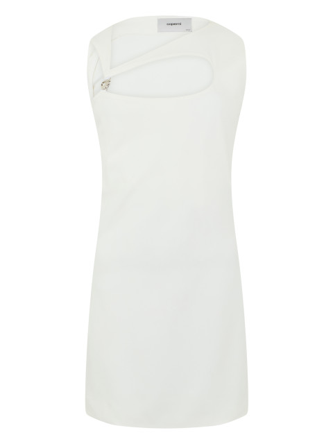 Mini dress with wide neckline