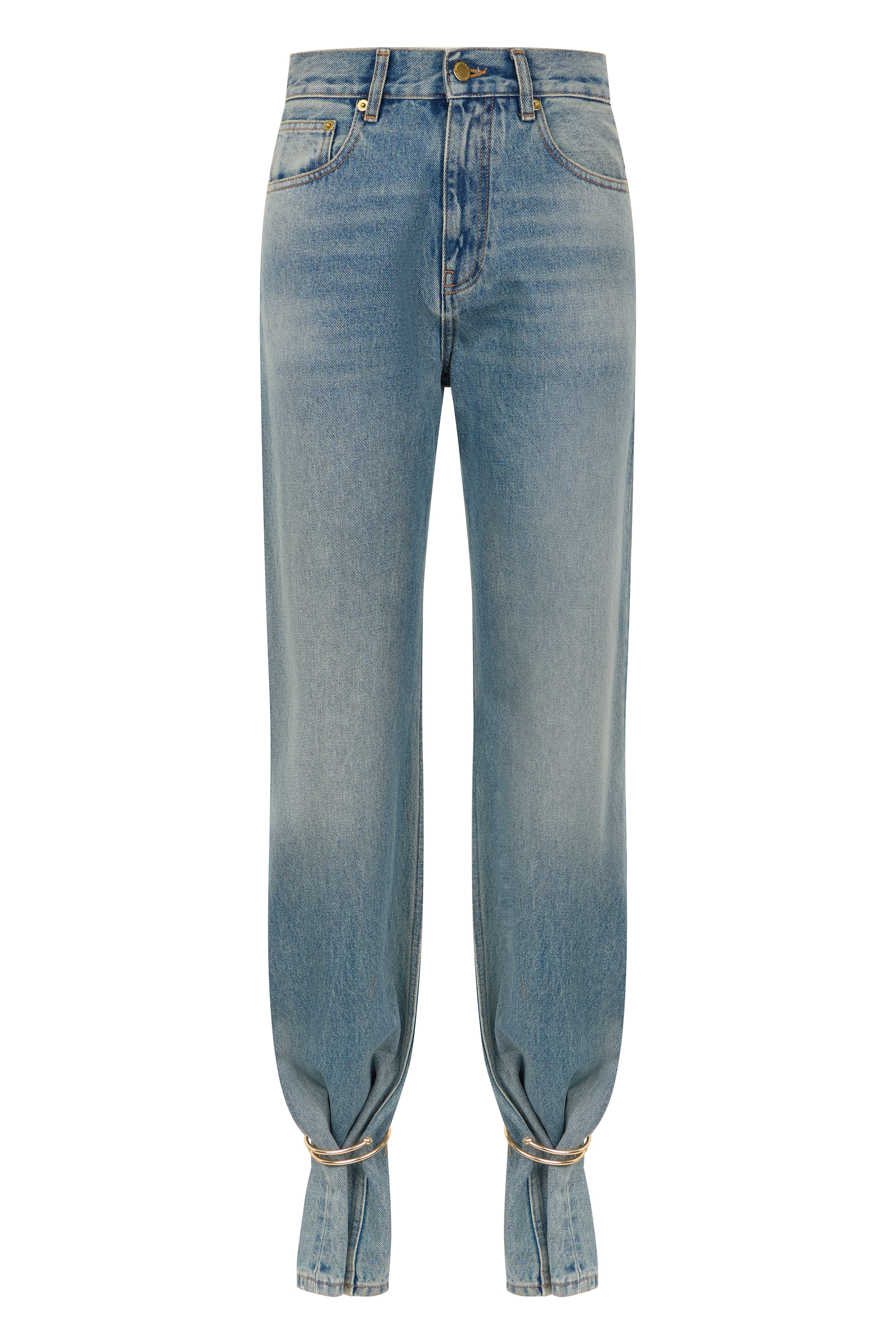 Straight jeans with jewel