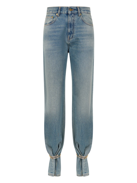 Straight jeans with jewel