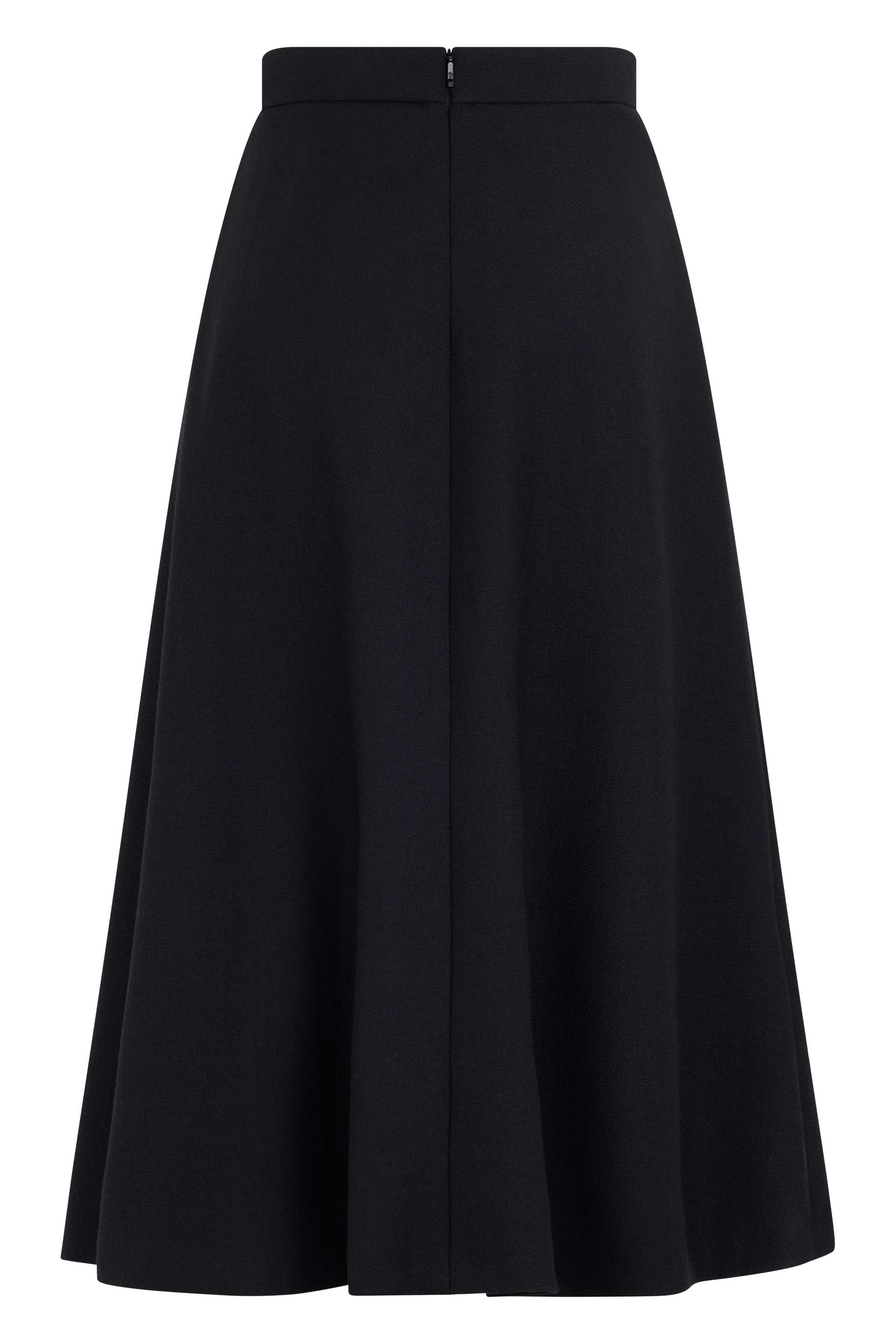 Wool midi flared dress