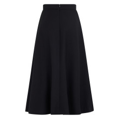 Wool midi flared dress