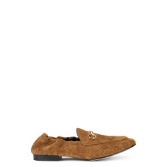 Jordaan moccasin in suede with monogram