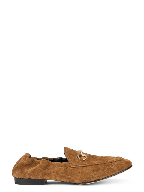 Jordaan moccasin in suede with monogram