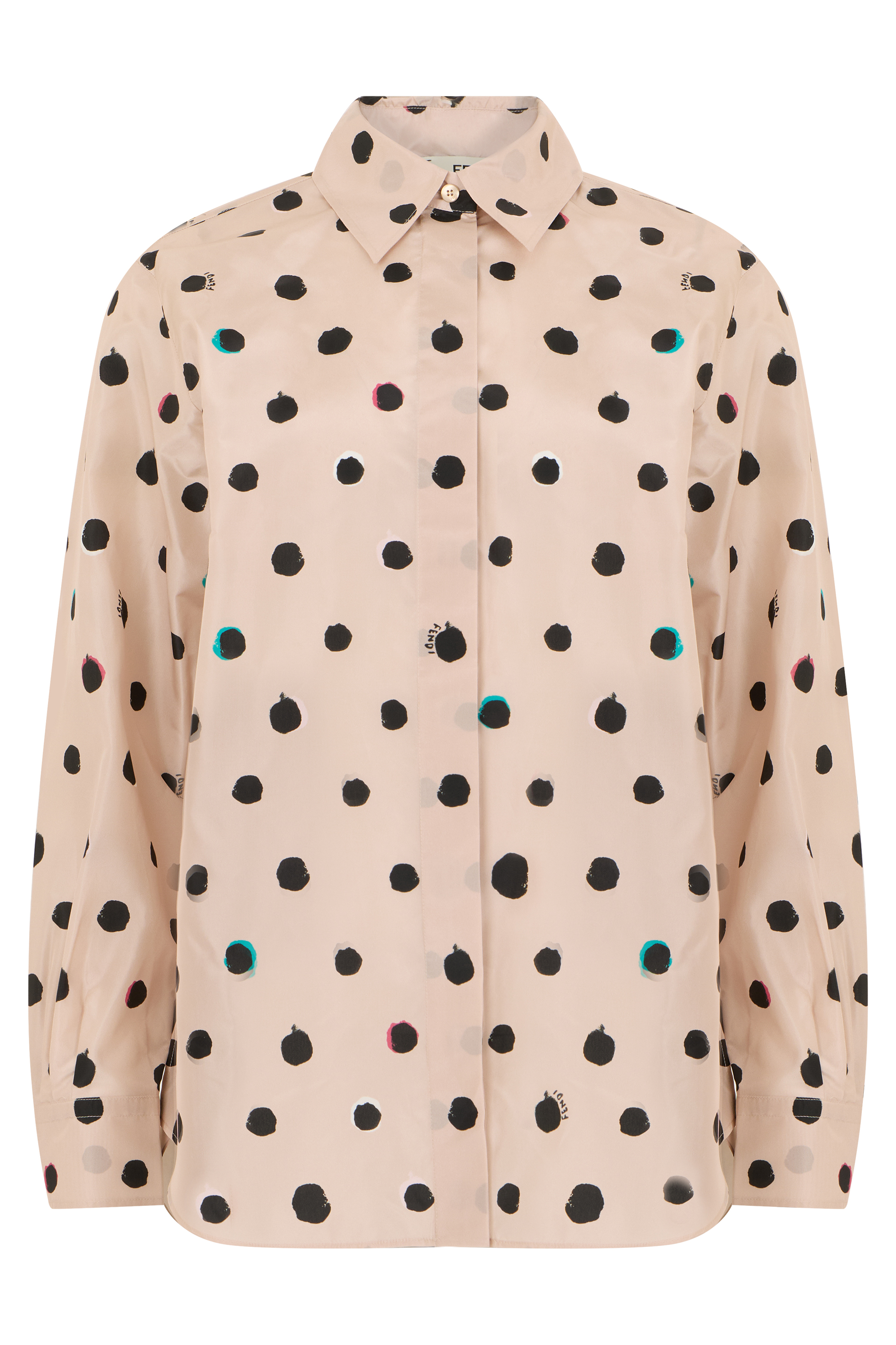 Polka dot shirt beige, versatile and comfortable style