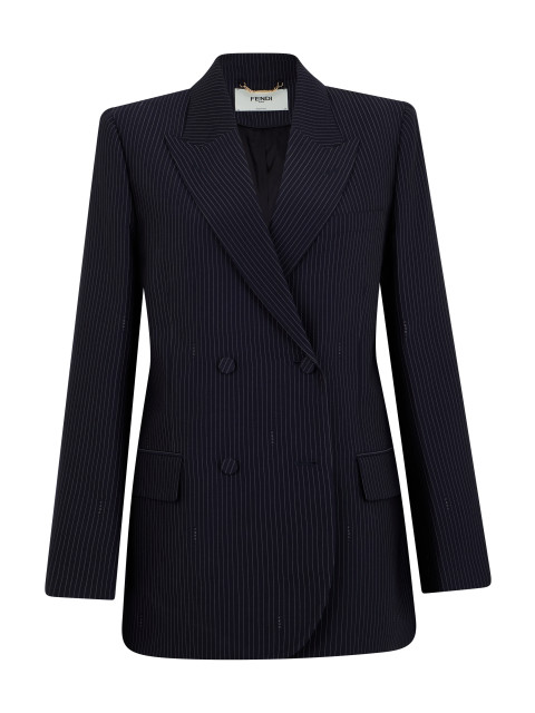 Double-breasted blazer in wool