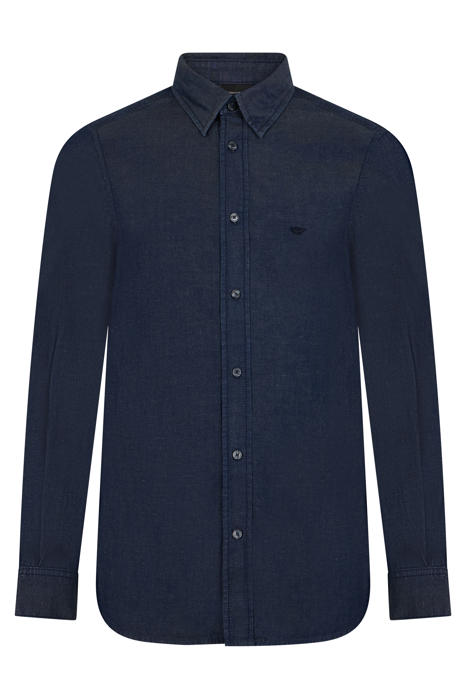 Denim shirt with long sleeves