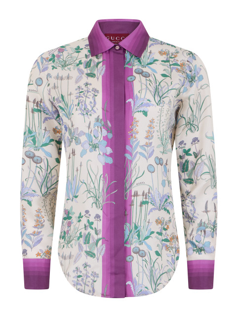 Floral silk shirt