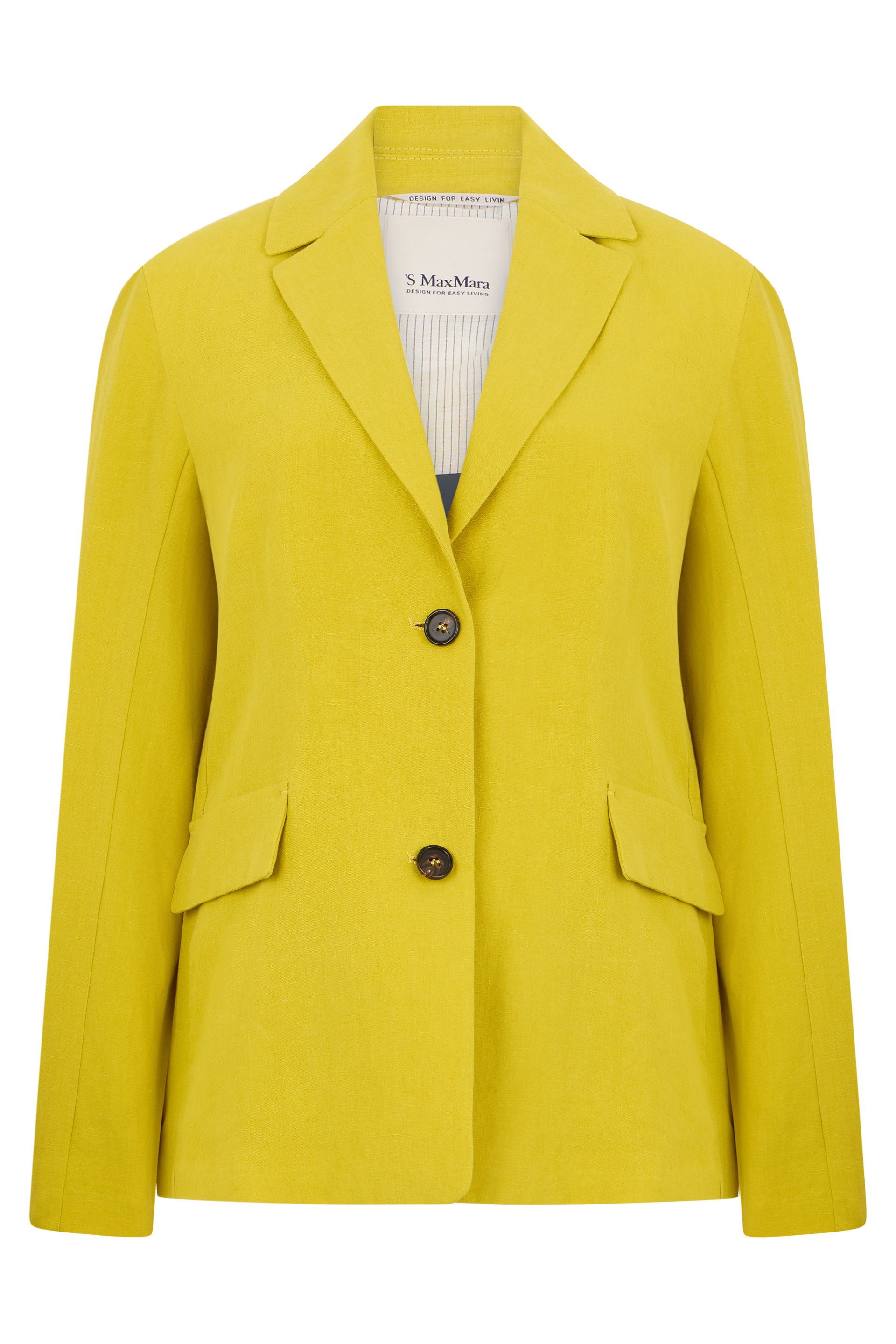Single-breasted linen blazer