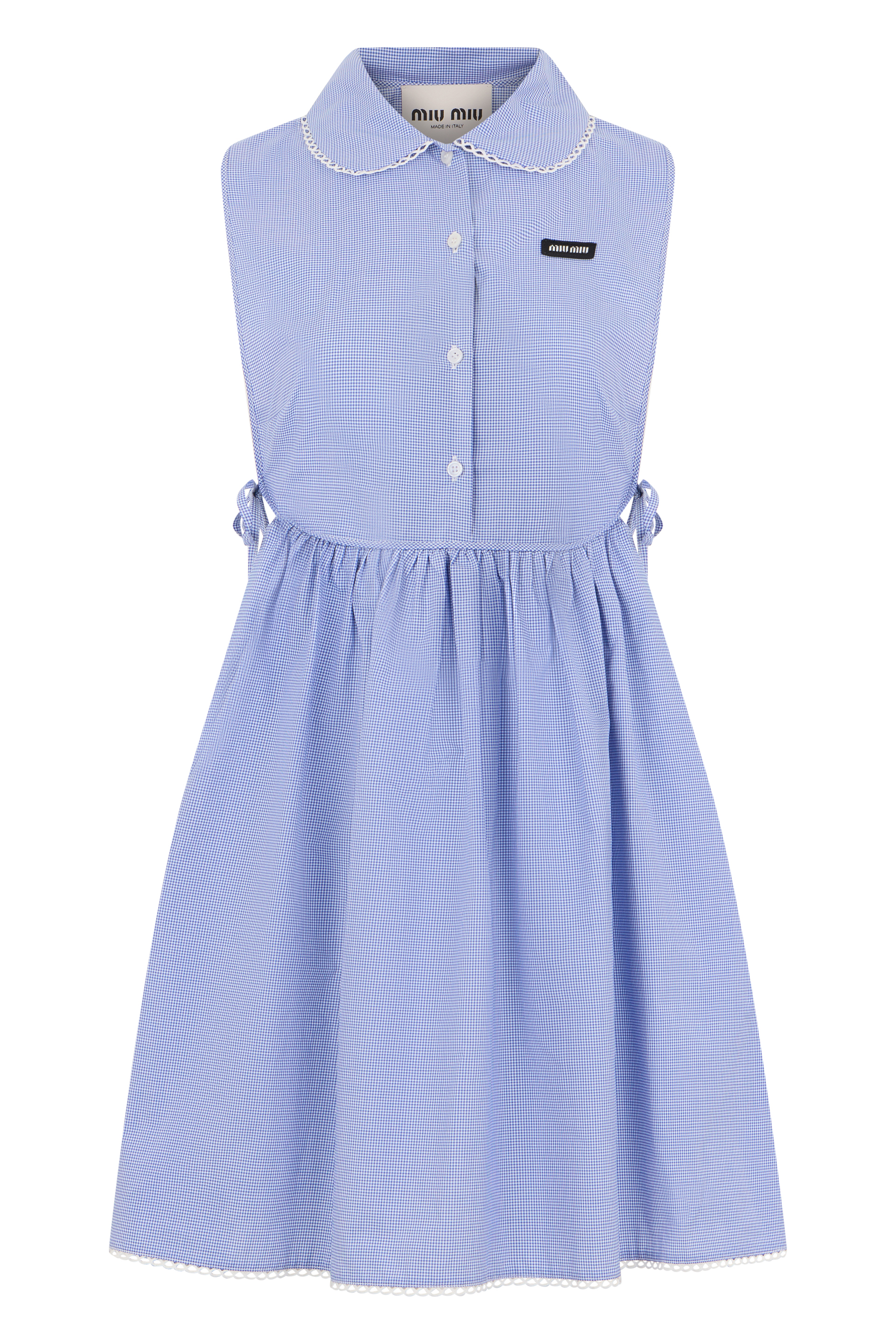 Cotton dress with checks
