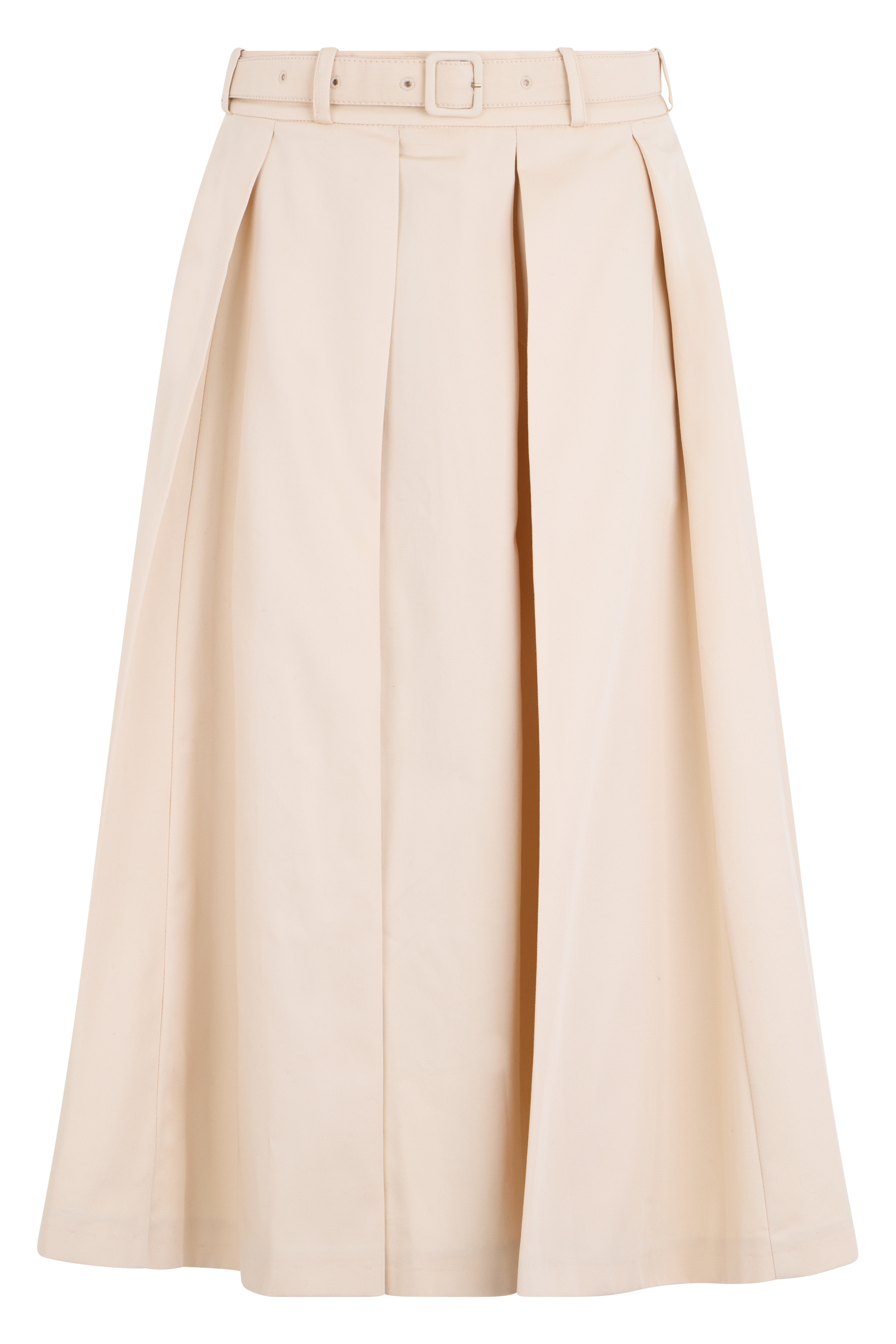 Pleated midi skirt in cotton