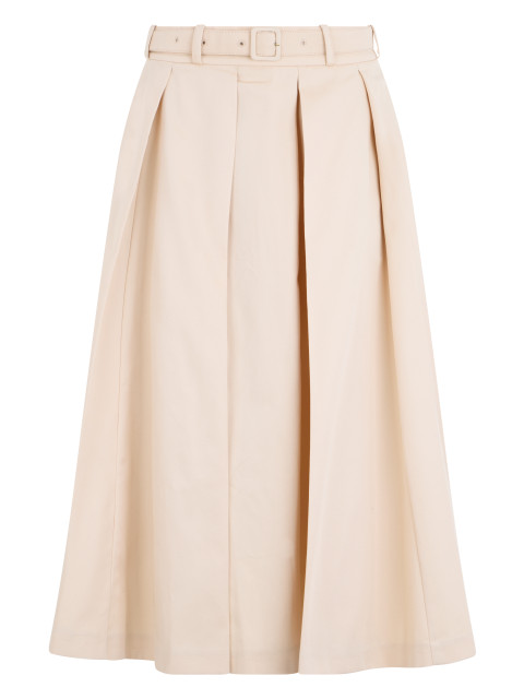Pleated midi skirt in cotton