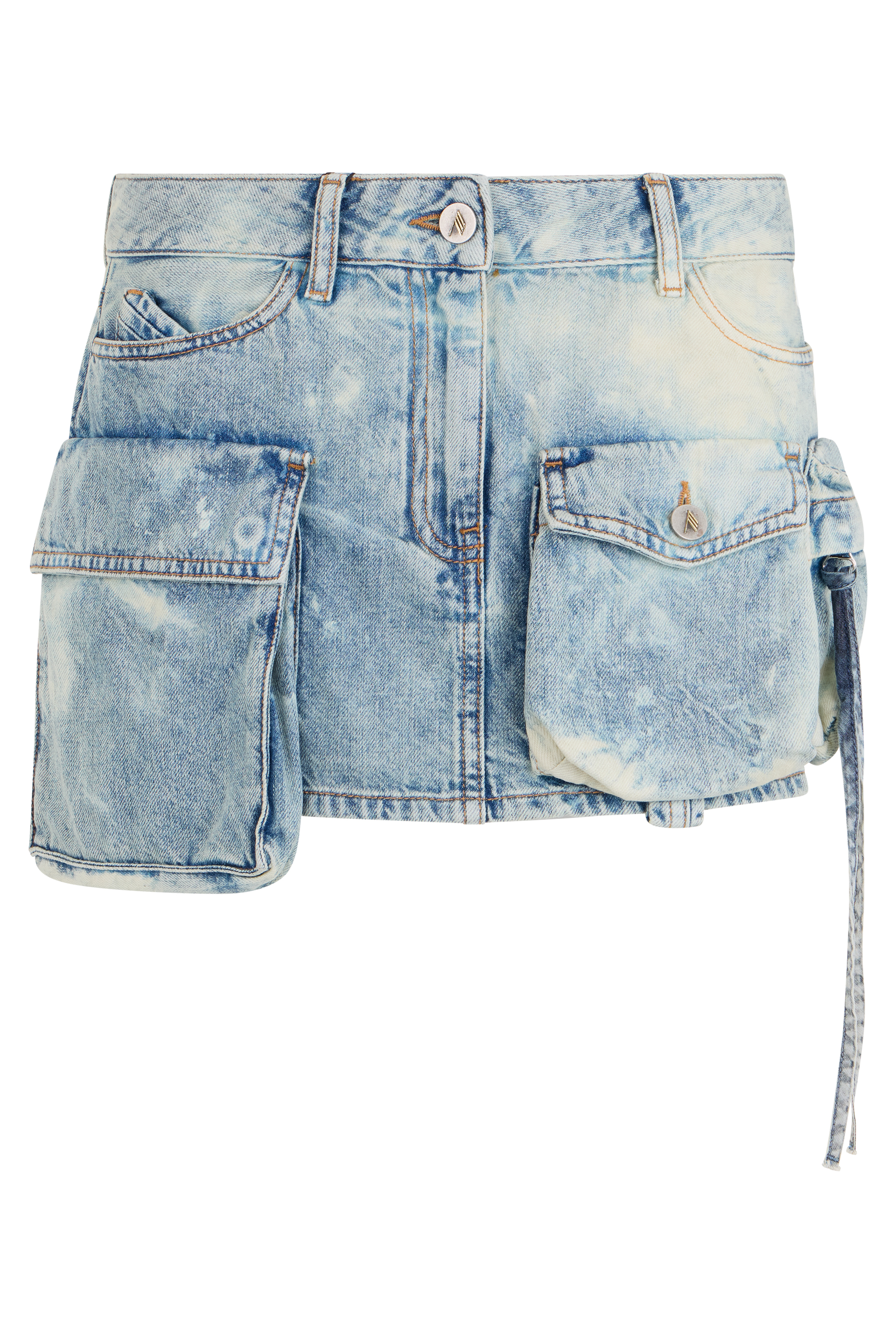 Short cargo skirt in denim