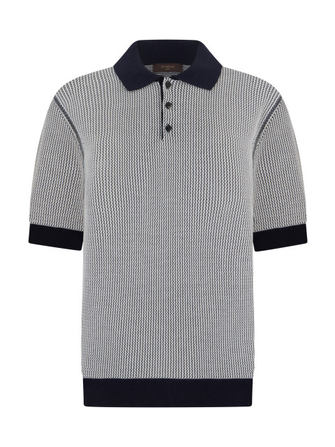 Cotton knitted polo