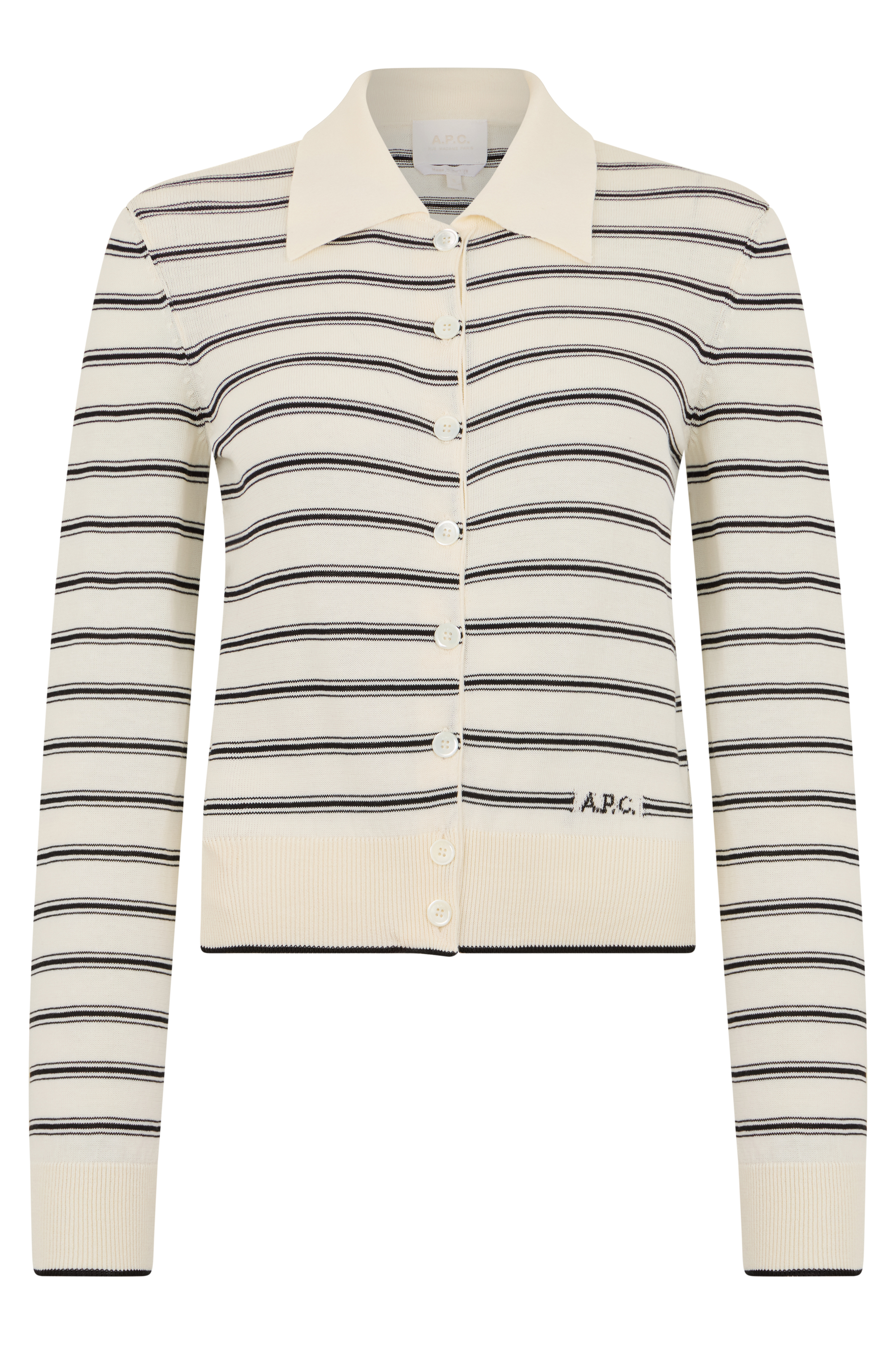 Cotton striped cardigan