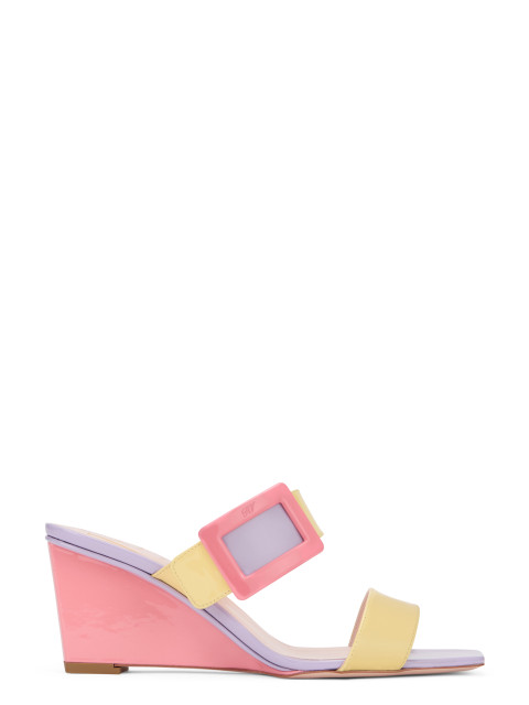 Mule Wedge Belle Vivier in patent leather