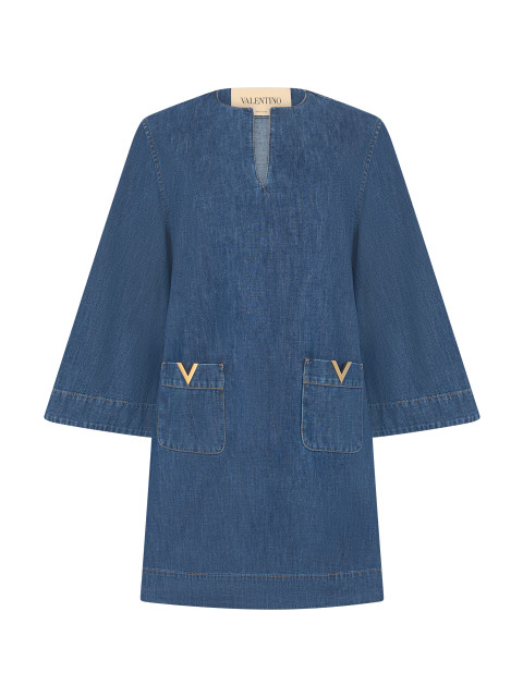 Short denim dress