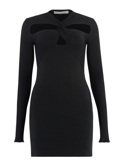 Cut-out detail sweater dress