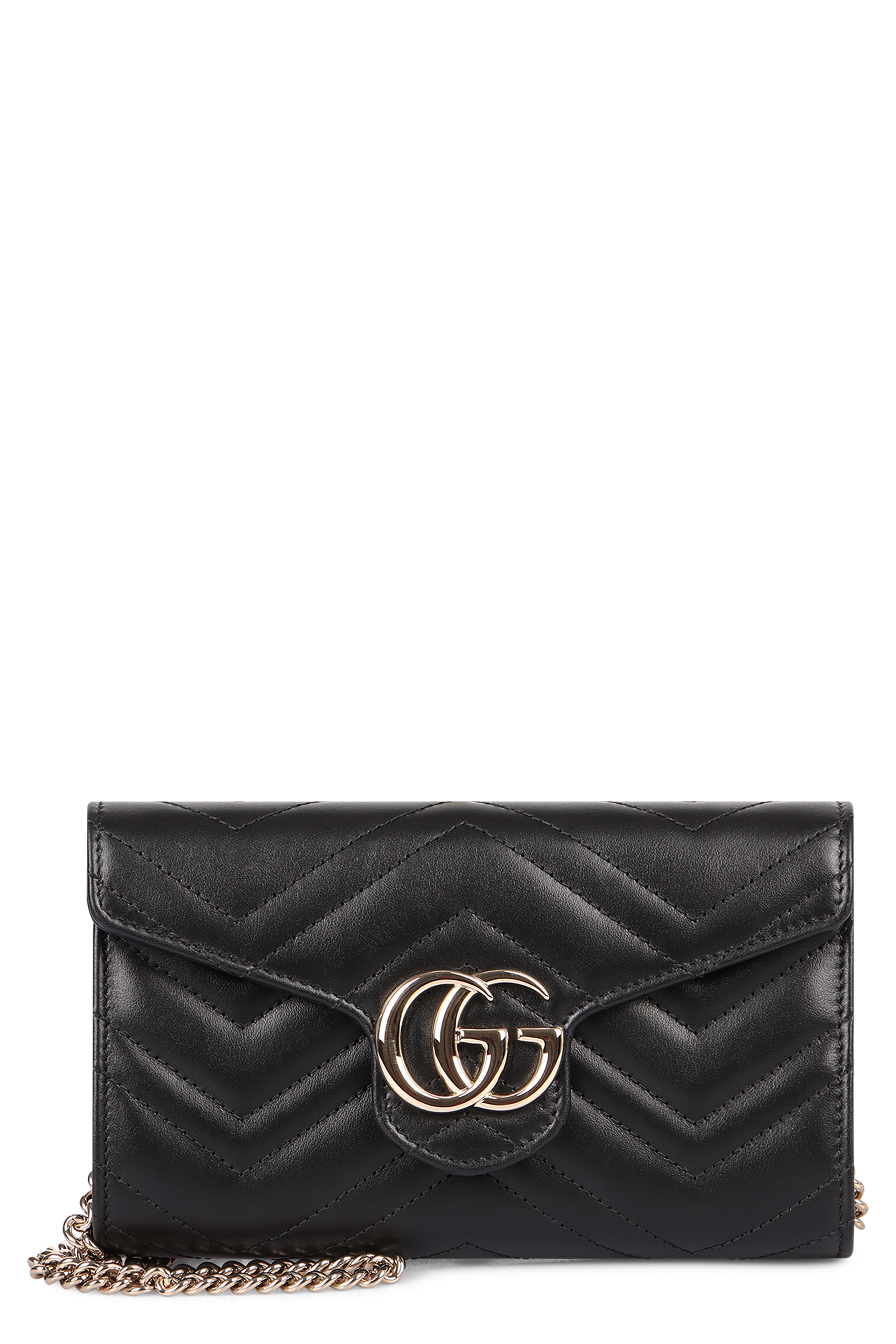 GG Marmont leather wallet on chain