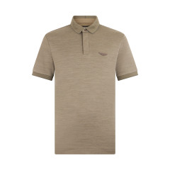 Cotton and wool blend polo