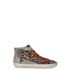 Sneakers Slide LTD in pony and laminated leather