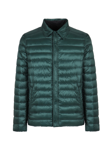Reversible down jacket in nylon