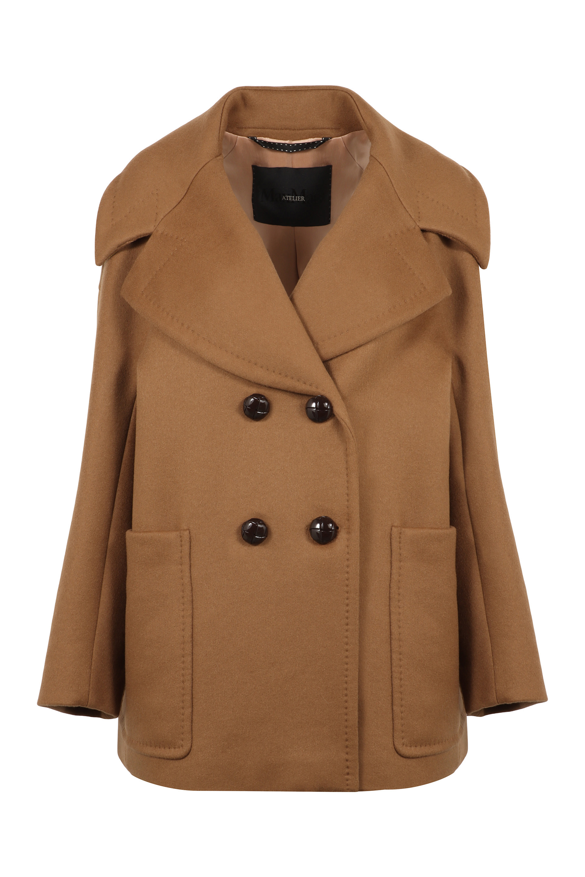 Double-breasted coat in cashmere
