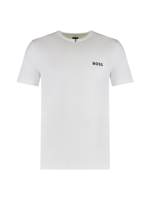 Crew neck T-shirt in technical fabric