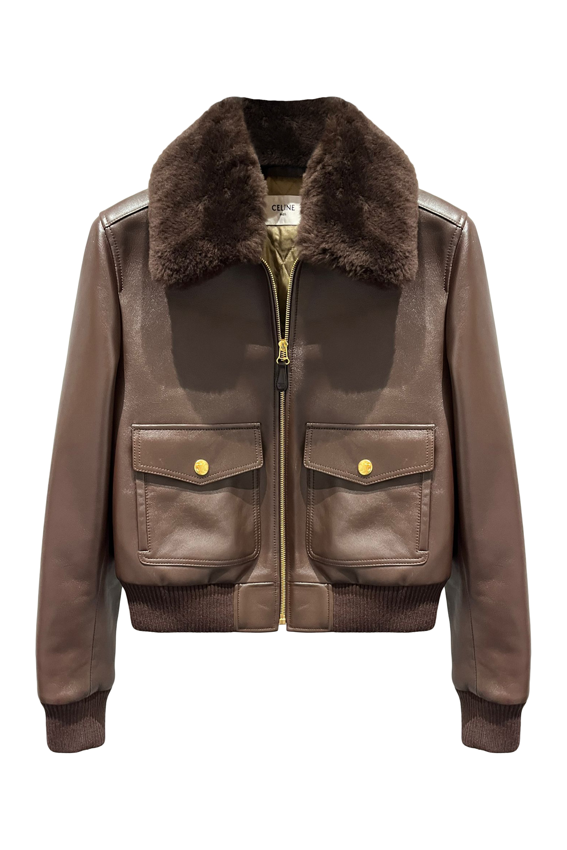 Aviator jacket in leather