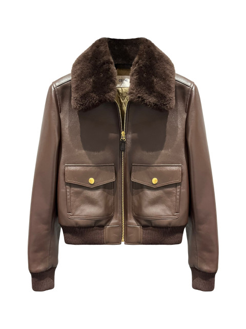 Aviator jacket in leather