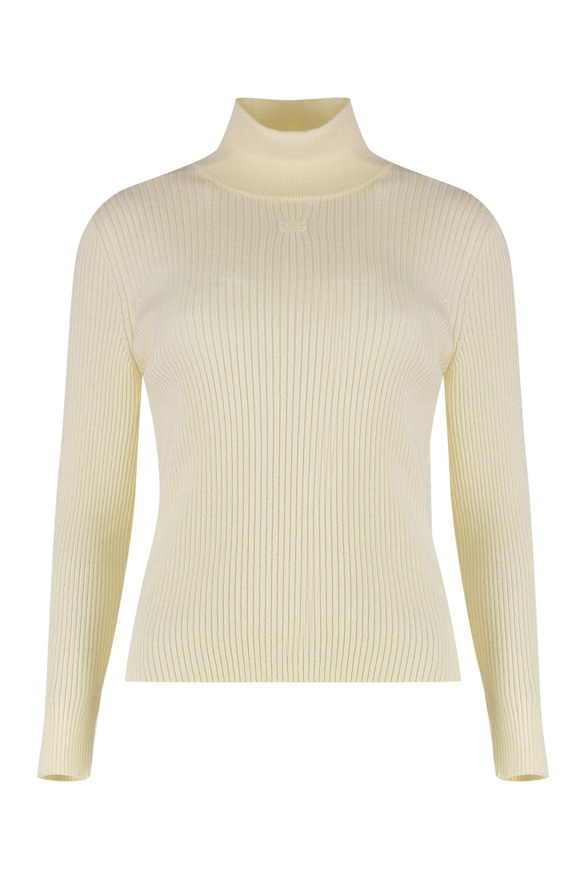 High-neck wool top