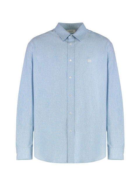 Loose cotton chambray shirt
