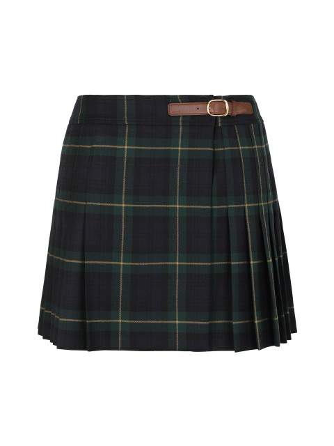 Kilt mini skirt in tartan wool