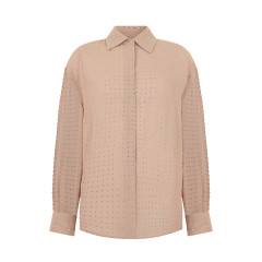 Georgette blouse with rhinestones